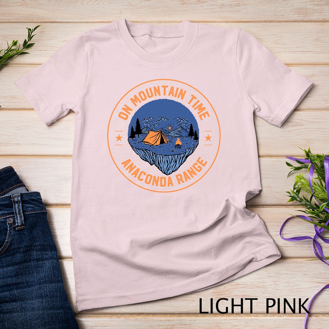 On Mountain Time Anaconda Range Hiking Montana Hiker Outdoor Unisex T-shirt gallery