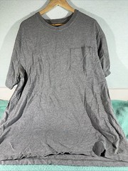 Duluth Trading Co Mens Longtail T-Shirt sz XL Cotton Gray Front Pocket