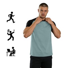 5 Pack Mens Quick Drying Shirts Crew Neck Loose Breathable Cool Workout Runni…