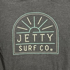 Jetty Surf Co Lightweight Jersey Hooded Pullover Mens L Graphic Kangaroo Pocket