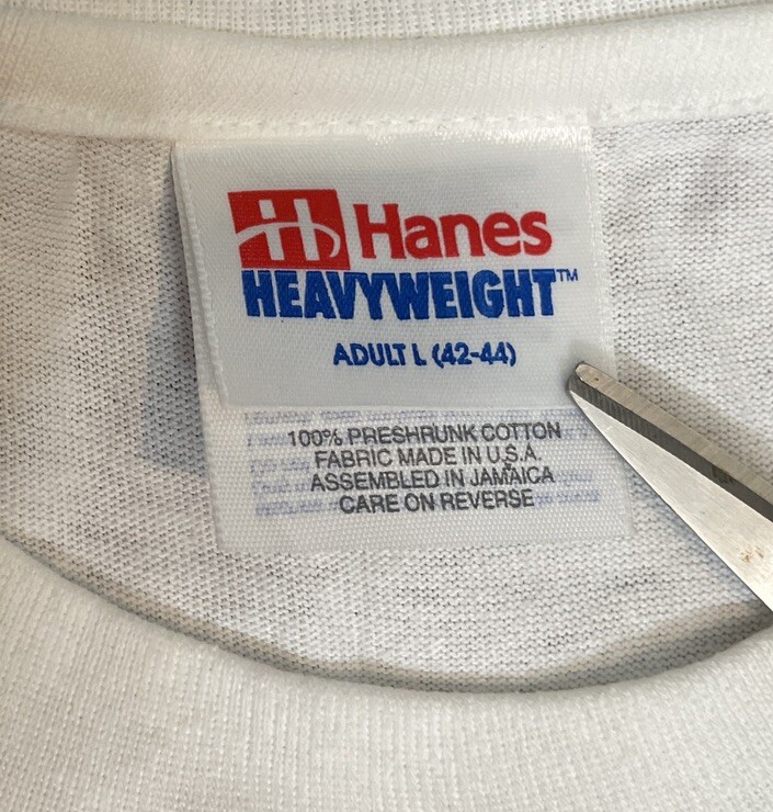 Rare VTG 90s Single Stitch T Shirt Hanes Deck The HOG With Boughs Of Holly Sz L gallery