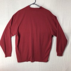 Bugatchi Uomo Men’s Large Long Sleeve Pullover Red Knit Base Layer Thermal