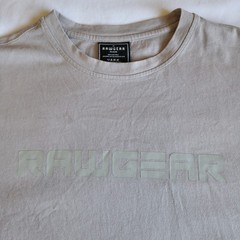 Rawgear Workout Gymwear Oversized Grey Med Crew Neck Cotton Graphic T-Shirt Tee