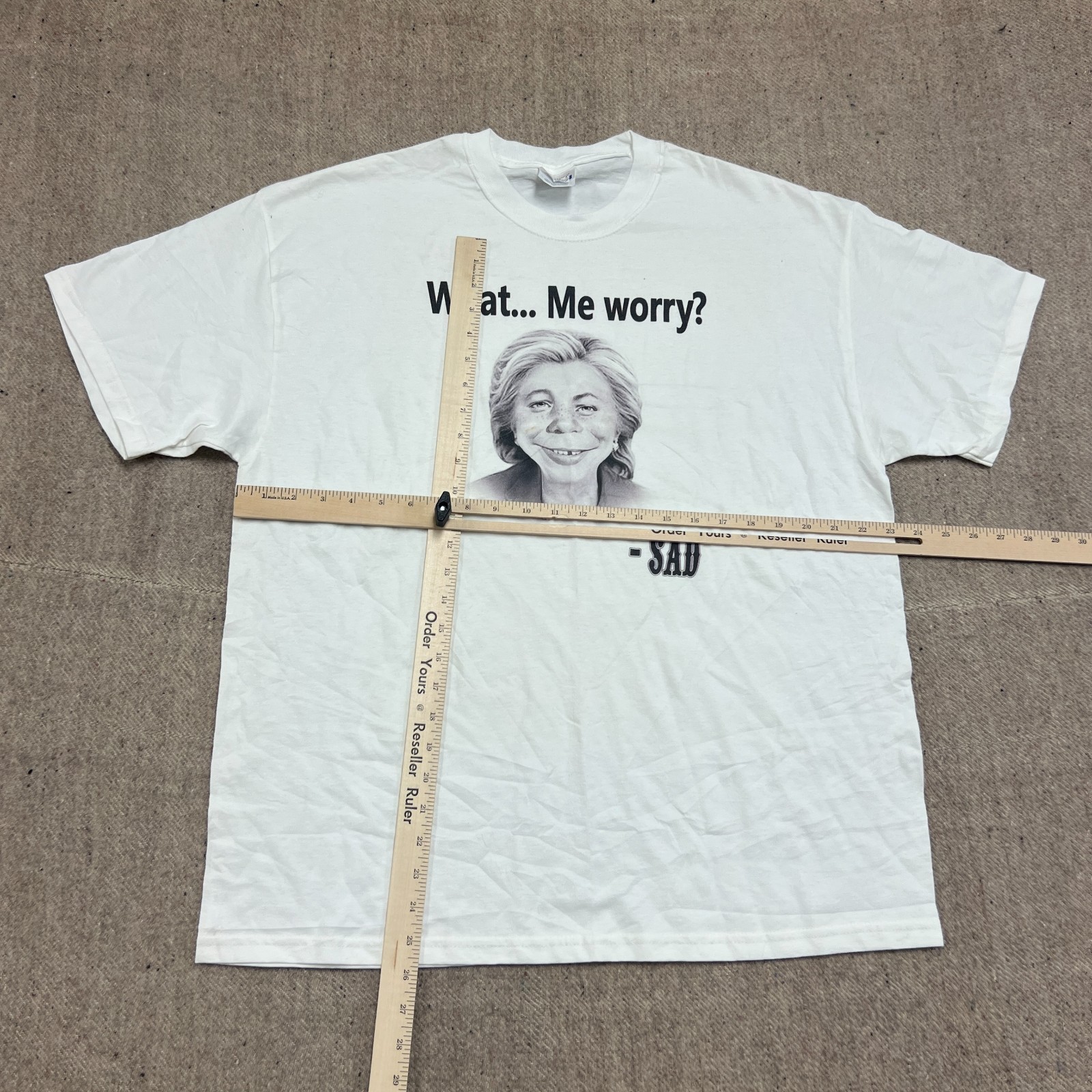 Vintage Hillary Clinton Shirt Mens XL White 1990s Mad Magazine gallery