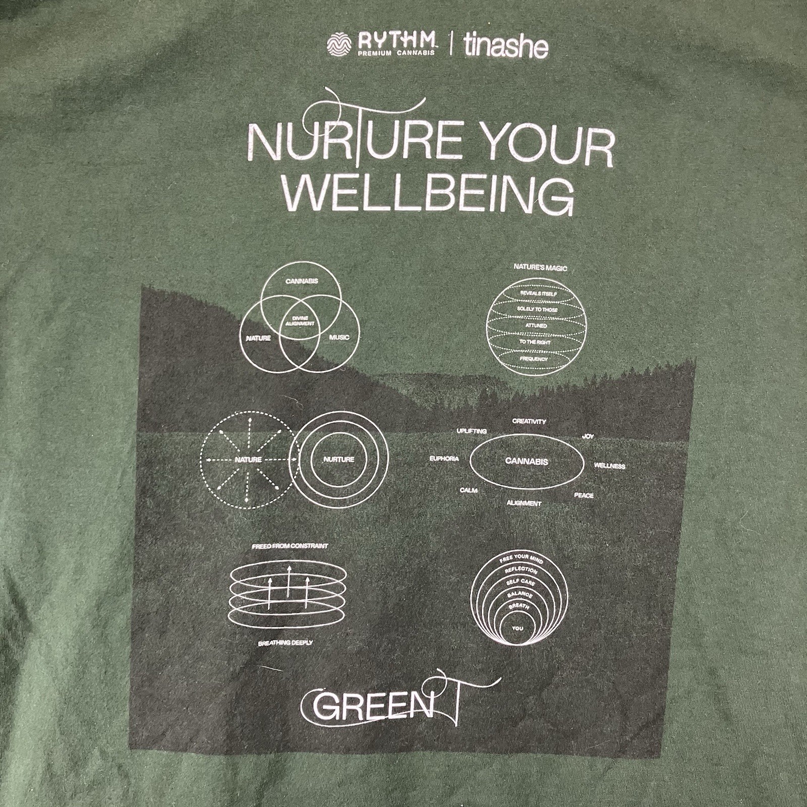 Rythm Premium Cannabis T Shirt Mens Shaka Wear Large Nurture Wellbeing Health gallery