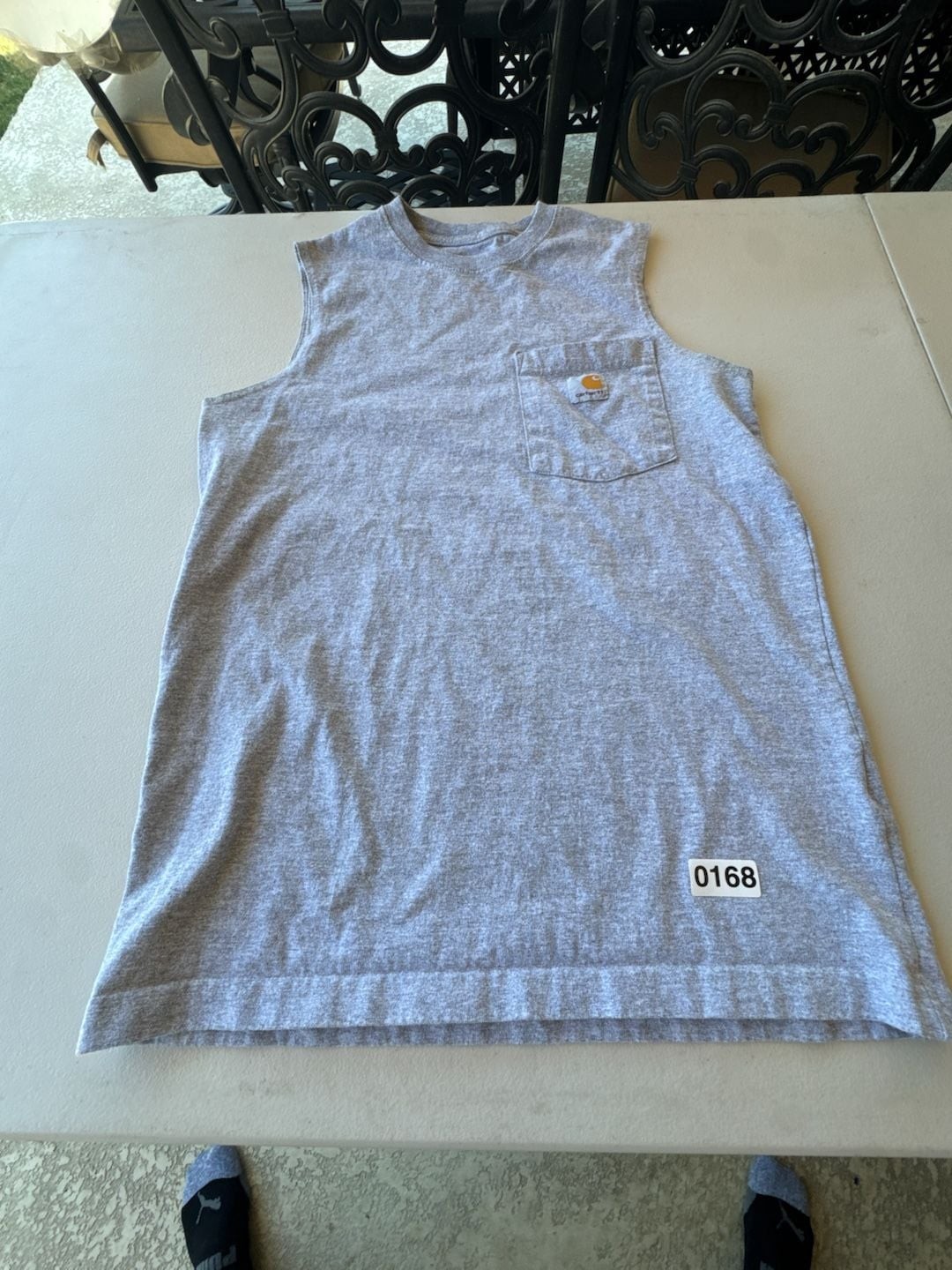 Carhartt Men's Relaxed Fit Sleeveless Pocket T-Shirt Heather Gray gallery