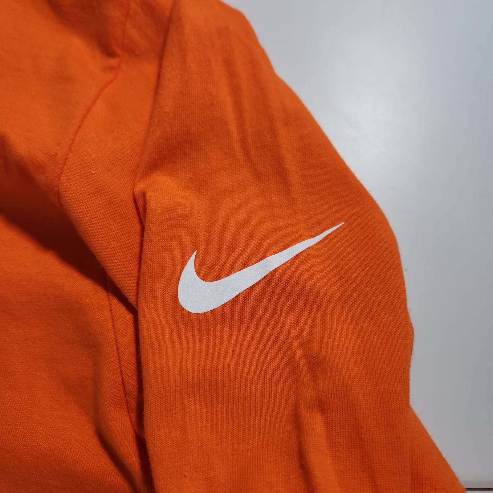 Nike Just Do It Again Men's XL Orange Long Sleeve Cotton T-Shirt Ribbed Cuffs gallery