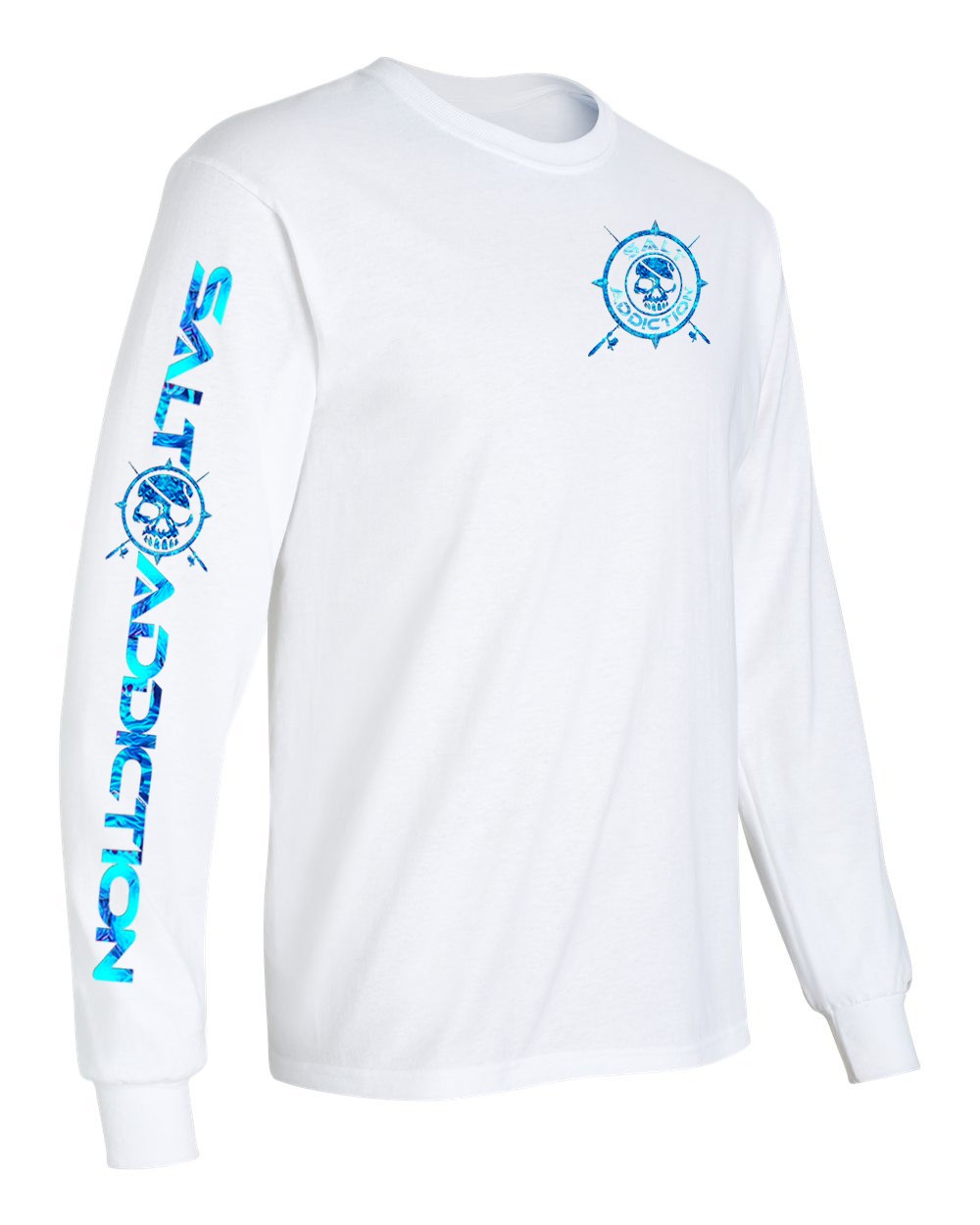 Salt Addiction Logo T Shirt Fishing Long Sleeve Nautical Compass Cotton gallery