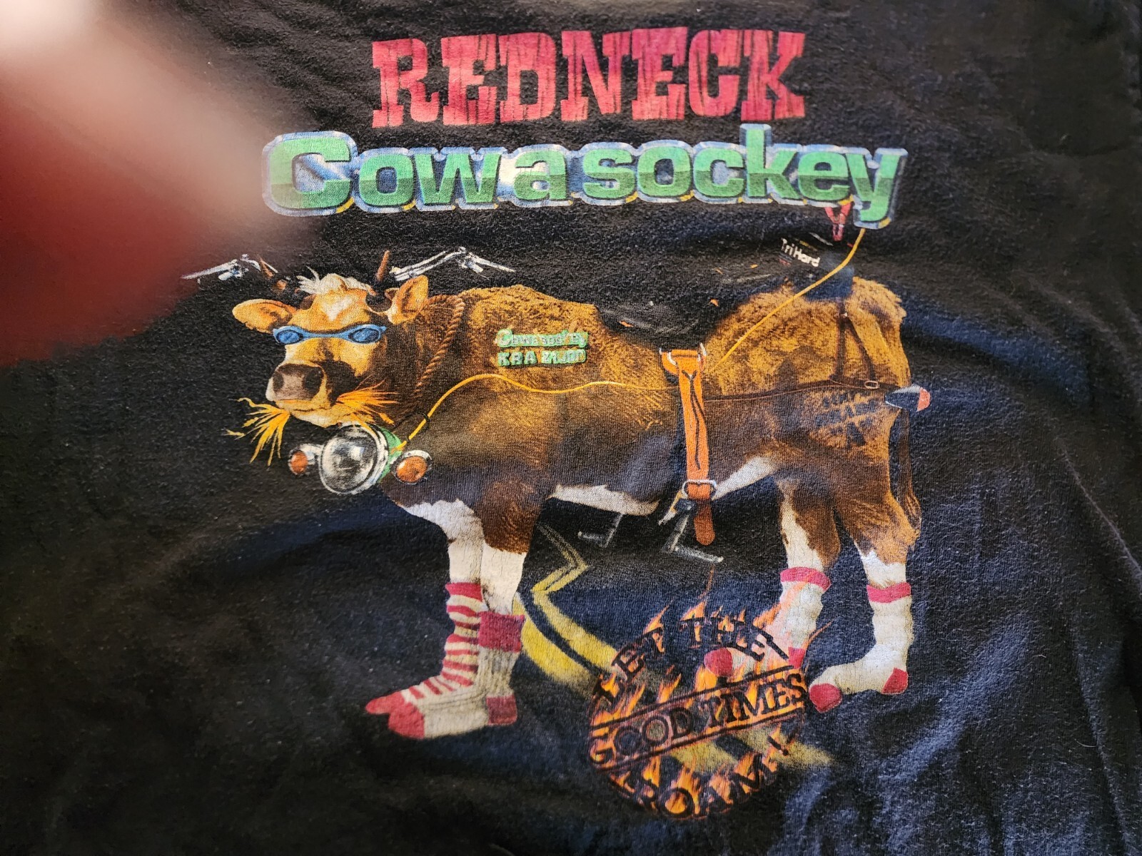 Vintage Redneck Cowasockey Short Sleeve T-Shirt Novelty Funny Humor Size L gallery