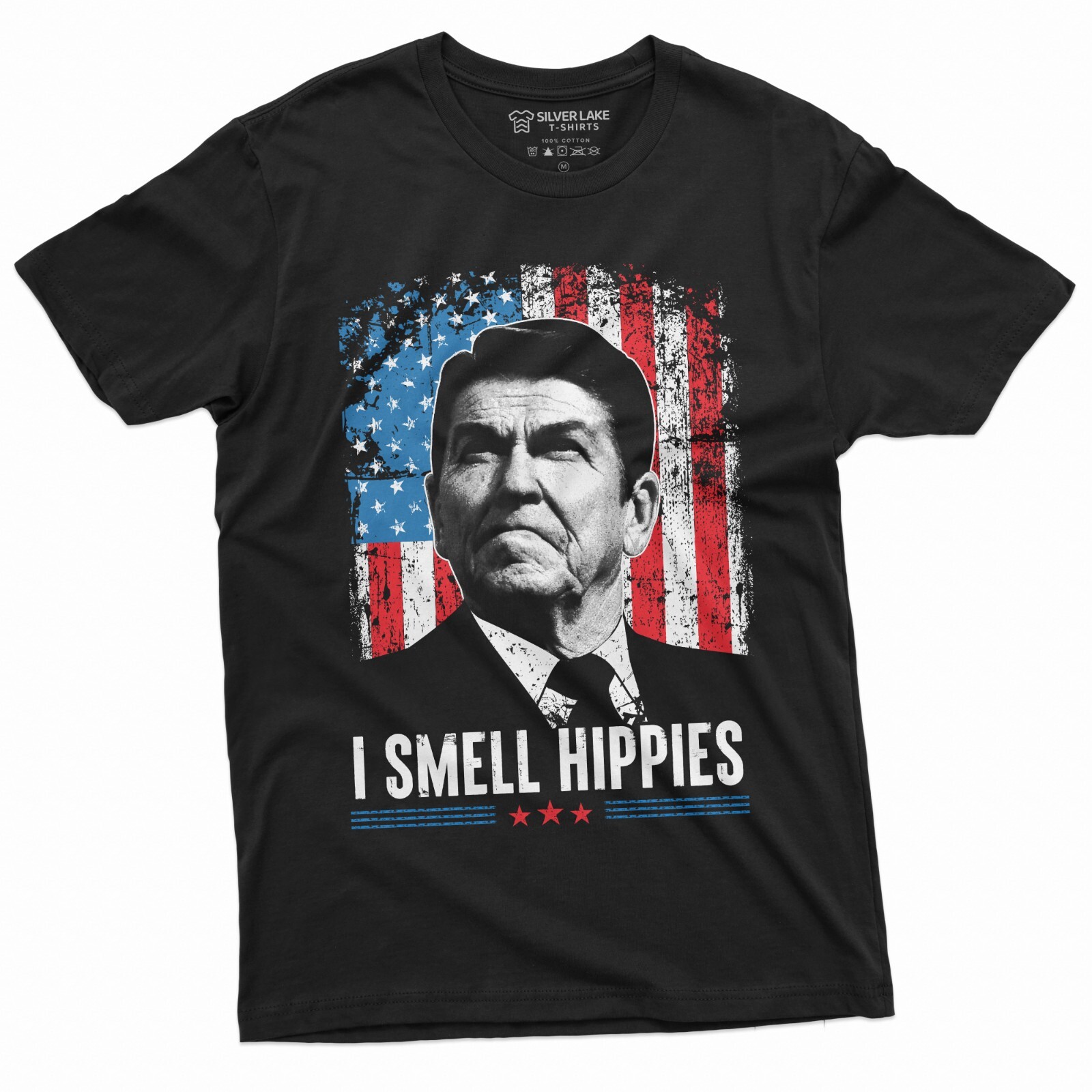 Men's I smell Hippies T-shirt US President Tee Funny 4th of July Tee gallery