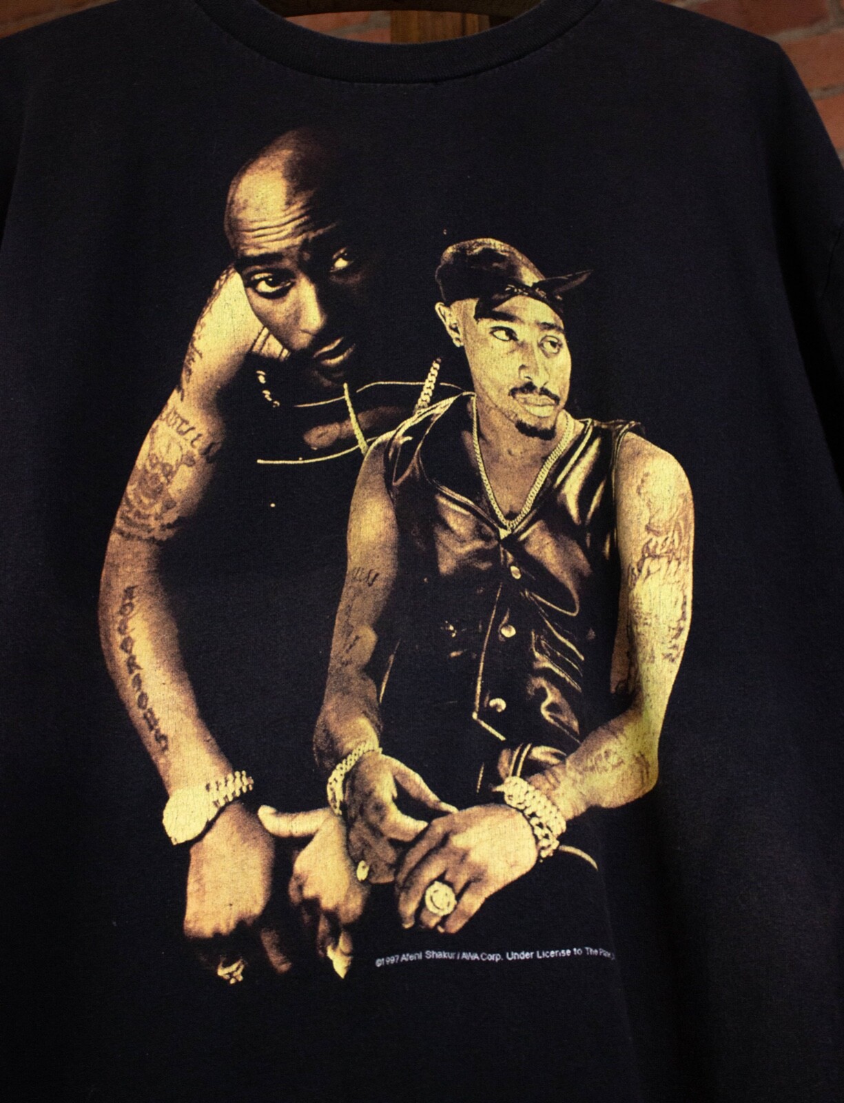 Vintage 2pac 1997 Stop The Violence Rap T Shirt Black XL gallery