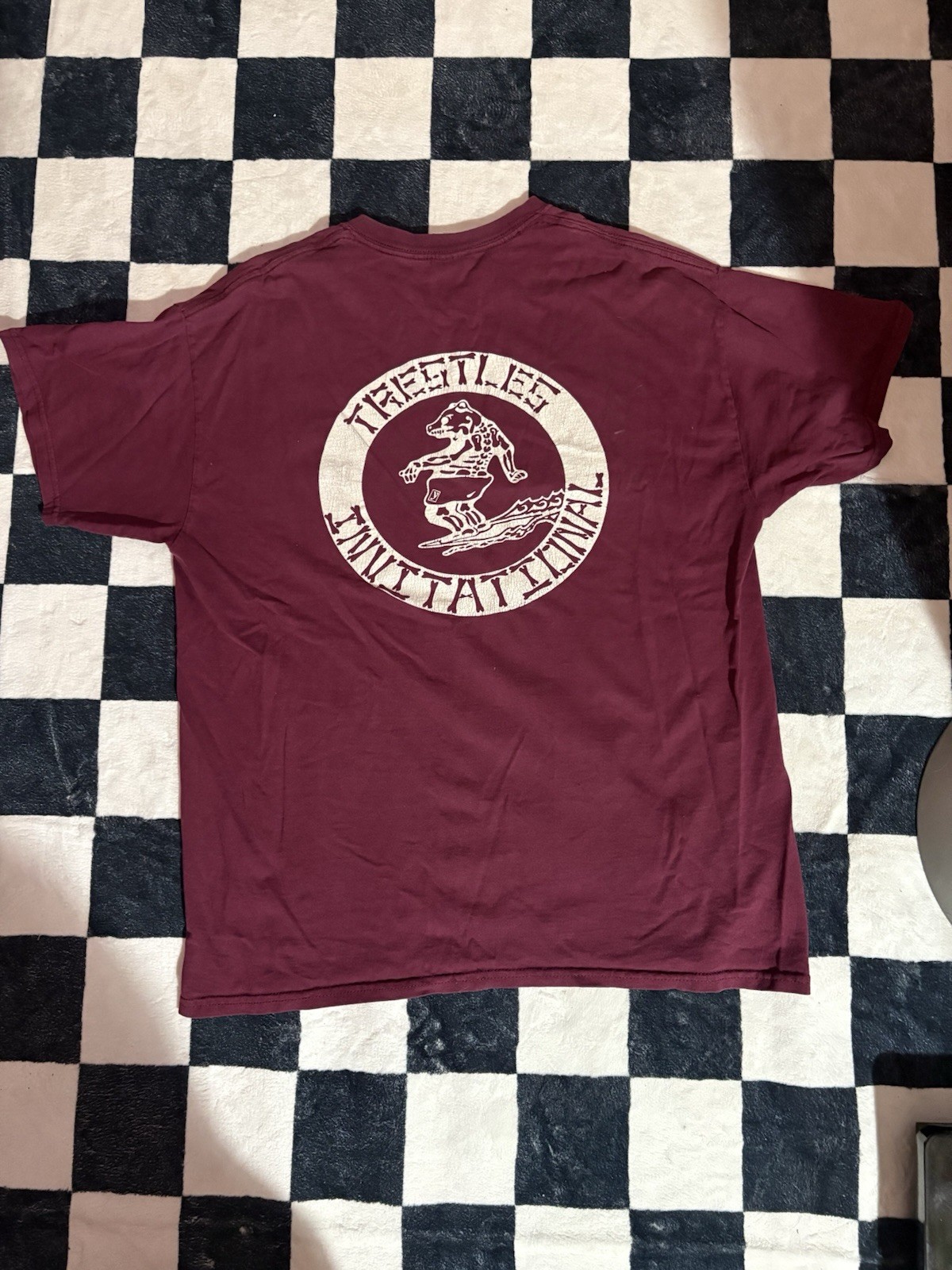 Gildan Ultra Cotton Burgundy Men's L Crew Neck Short Sleeve Graphic T-Shirt gallery