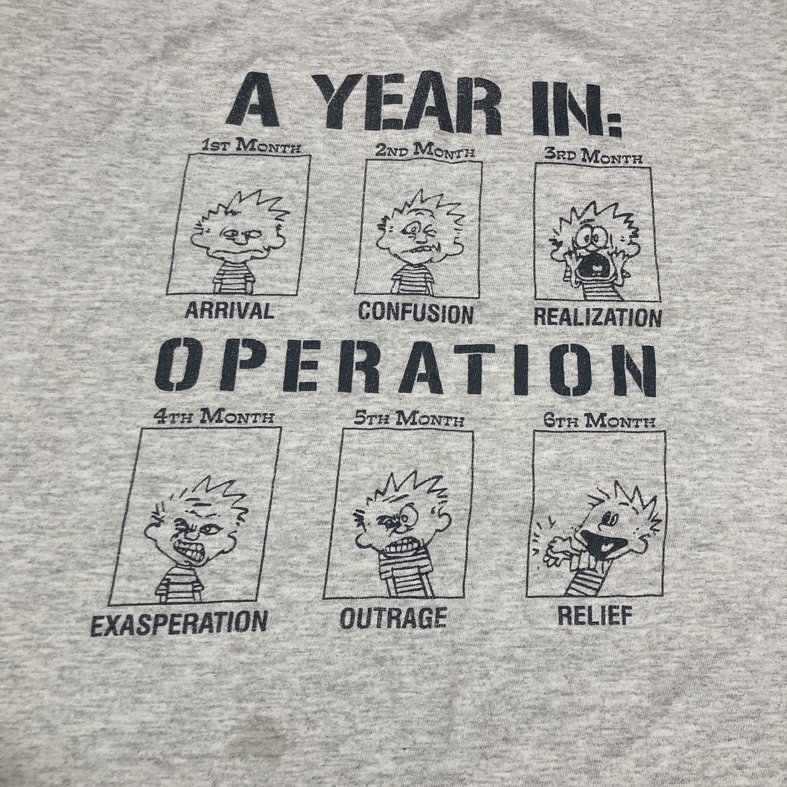 Military Shirt XL 90s 00s Y2k Year In Operation Army Freedom Funny Humor Tee gallery