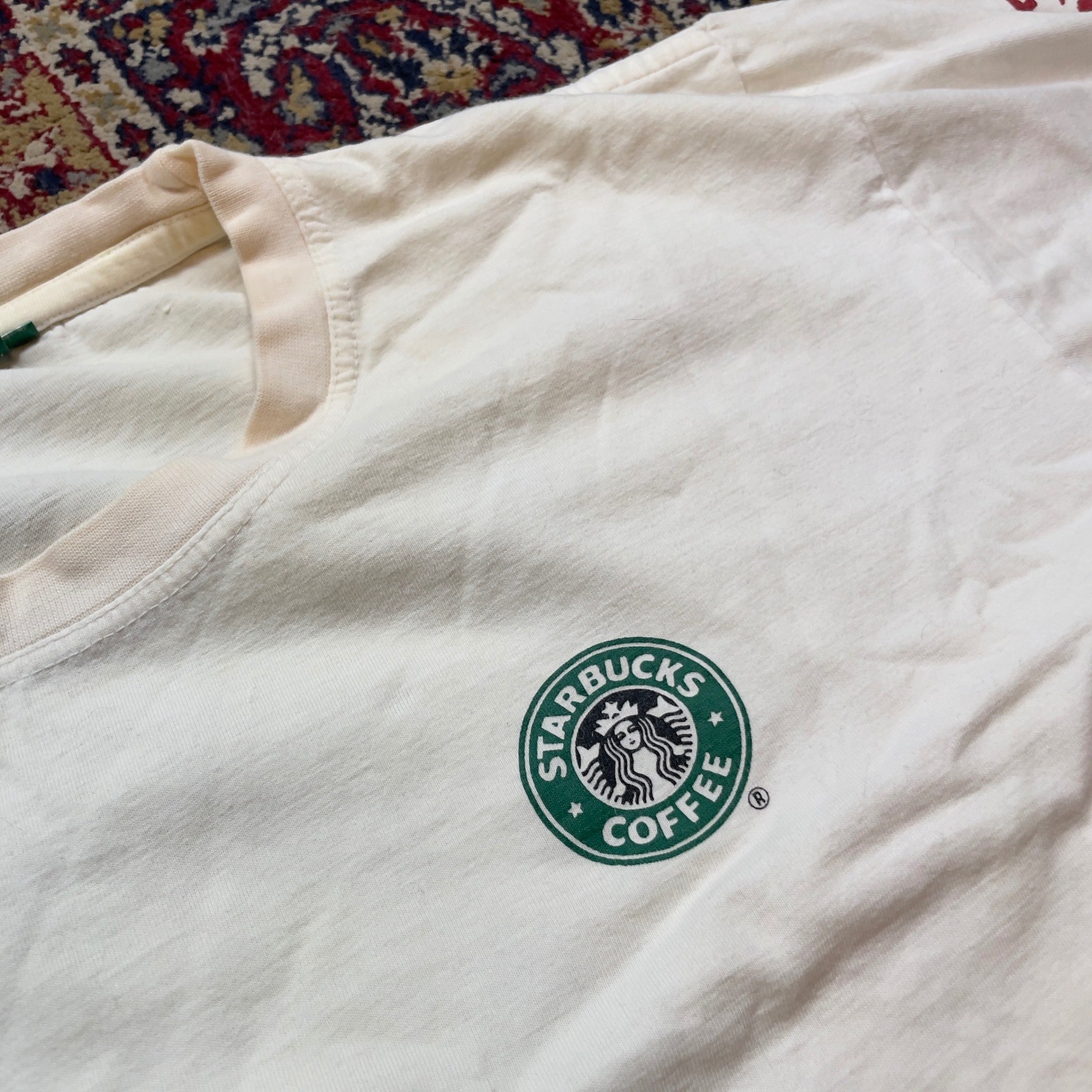 VTG 00s Starbucks Beijing China Dragon T Shirt XL (L) White Coffee Co Limited gallery