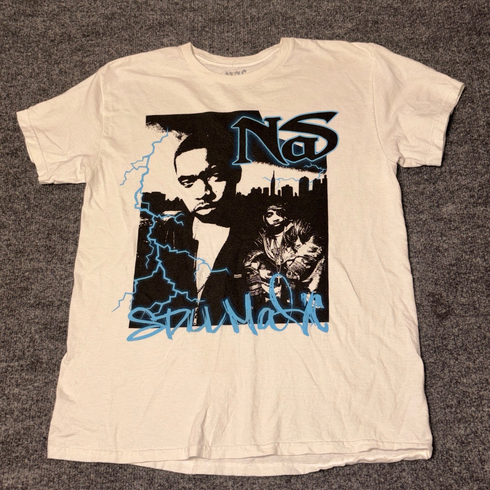 Bands graphic T-Shirt Lot Mens Medium Nas Ice Cube Bob Marley Pop Smoke Hip Hop gallery