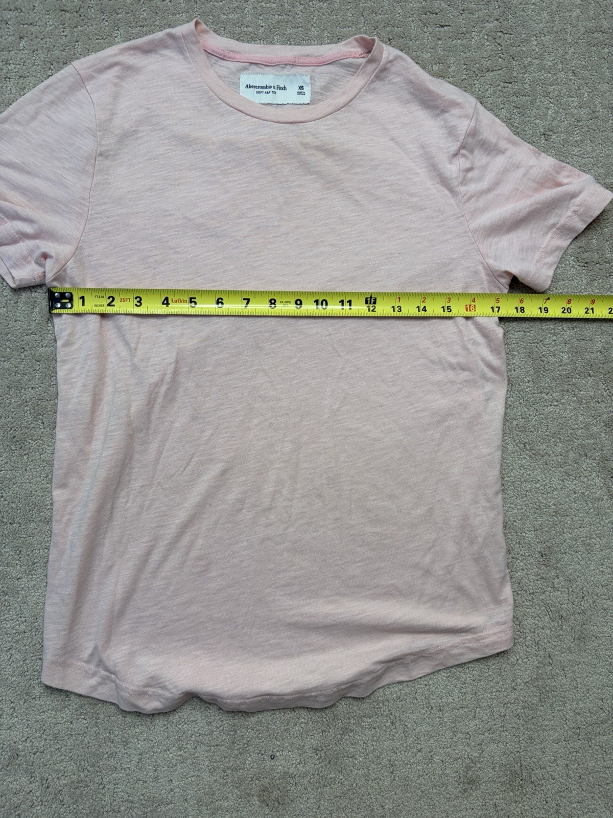 Abercrombie & Fitch Men's XS Pink Soft A&F Tee Crew Neck Short Sleeve Shirt gallery