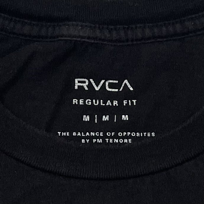 RVCA The Balance of Opposites Chest Graphic Size M Black Tee (Retail $35) gallery