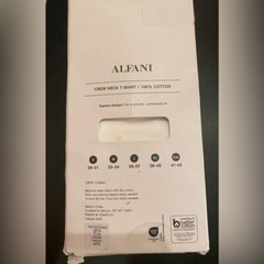 Alfani Men’s White Crew Neck Regular Fit T-Shirt 4 Pack Size XL
