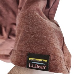 LL Bean Shirt Mens Large Rust Brown Slightly Fitted Short Sleeve Outdoor Graphic