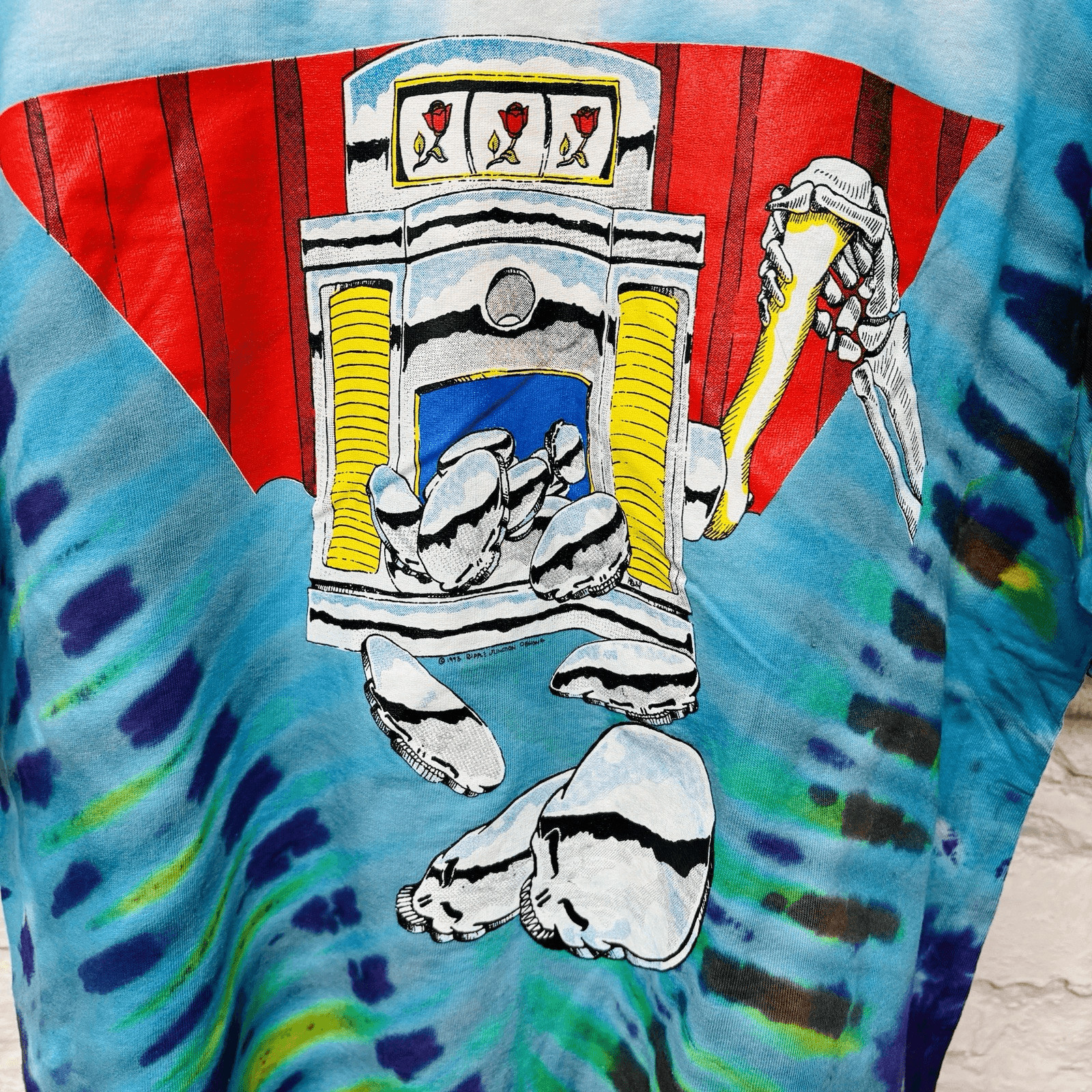 New Unworn Vtg Grateful Dead Las Vegas Band T Shirt Ripple Junction 90s Tie Dye gallery
