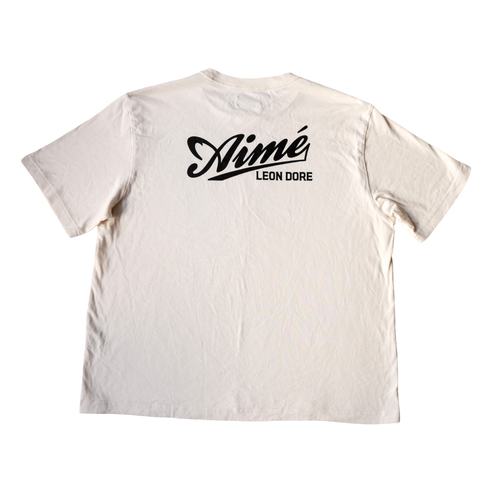 Aime Leon Dore Shirt Mens XL SS24 Cycling Graphic ALD Tee Cream Script Logo gallery