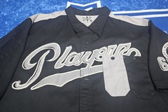 Vintage Playerz 69 Baseball Jersey Men’s 3XL Black Gray 90s Y2K Hip Hop Shirt