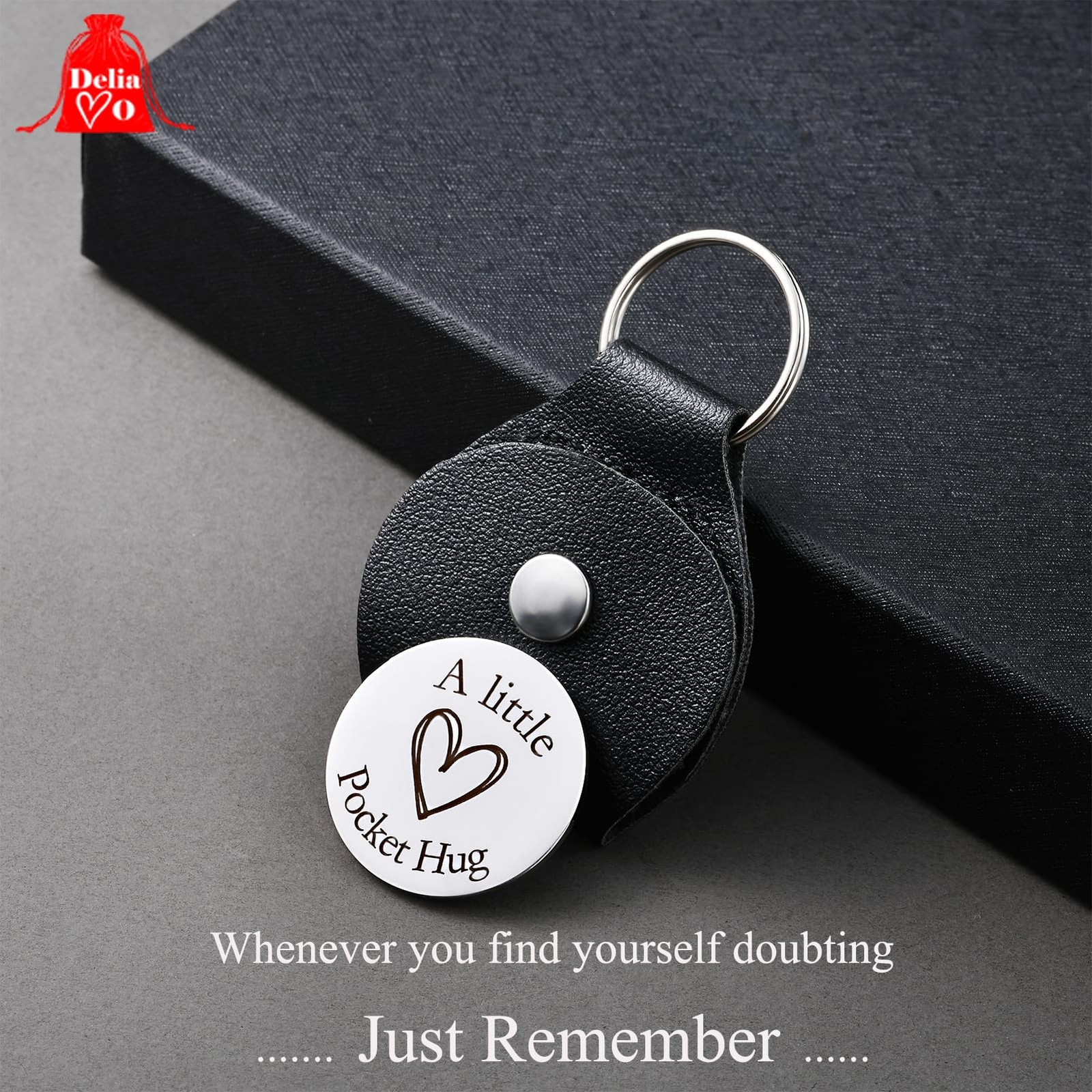 Pocket Hug Token Keychain for Women & Men - Inspirational Gifts for Him & Her - gallery