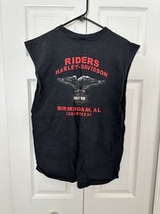 Harley Davidson T Shirt Sz Large Birmingham AL Riders SLEEVELESS