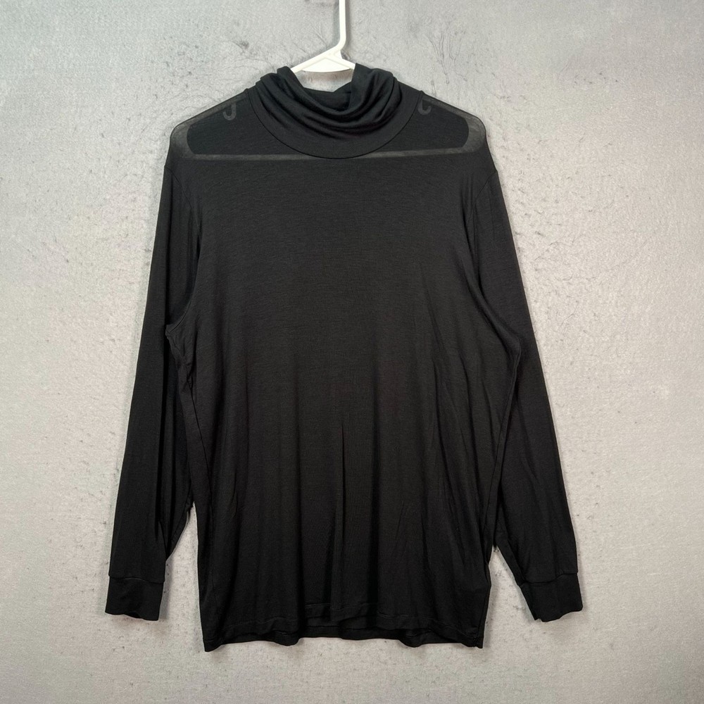 Uniqlo C Heattech Extra Warm Black Long Sleeve Turtleneck T Shirt Mens Large