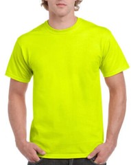 Gildan (10-pack) Safety Green Solid Cotton Short Sleeve Blank Tee T-Shirt S-XL