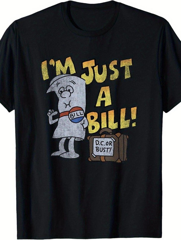 Ripple Junction X Schoolhouse Rock Im Just a Bill Congress T-Shirt  Black Humo