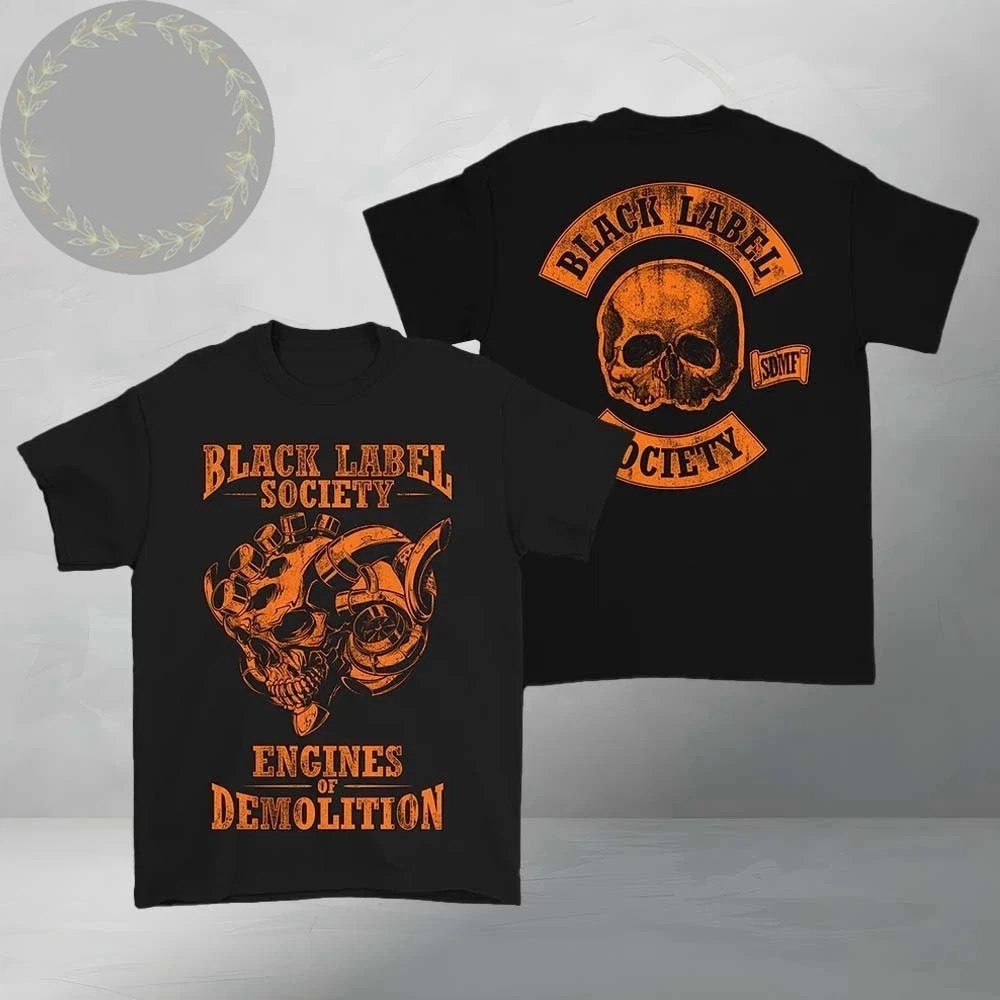 Black Label Society 2026 Two Sides Engines Of Demolition Skully T-Shirt