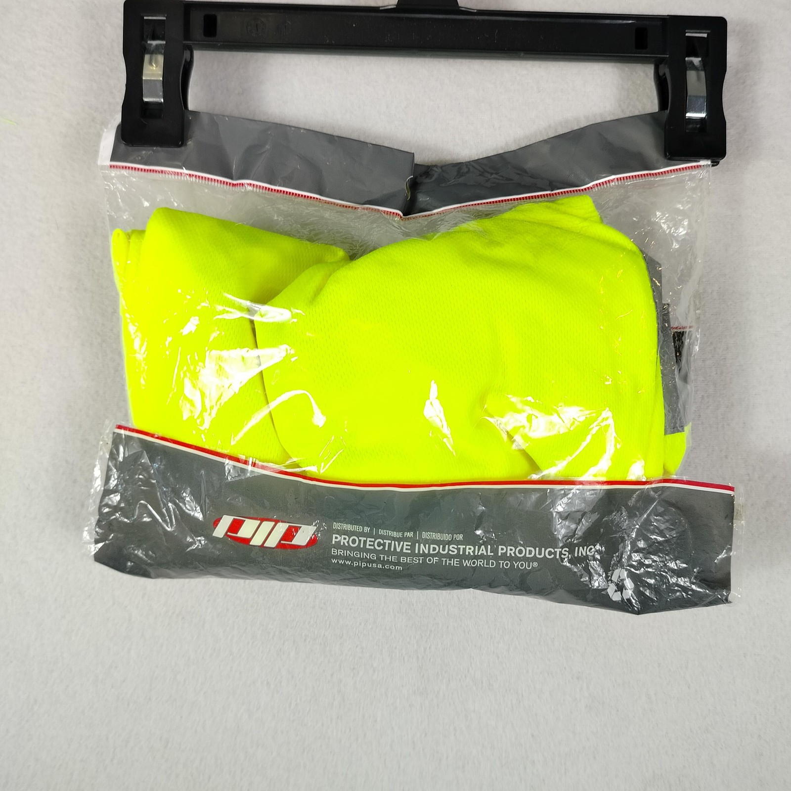 PIP Hi-Vis Shirt Mens 2XL Safety Yellow Short Sleeve Reflective Tape Class 3 gallery