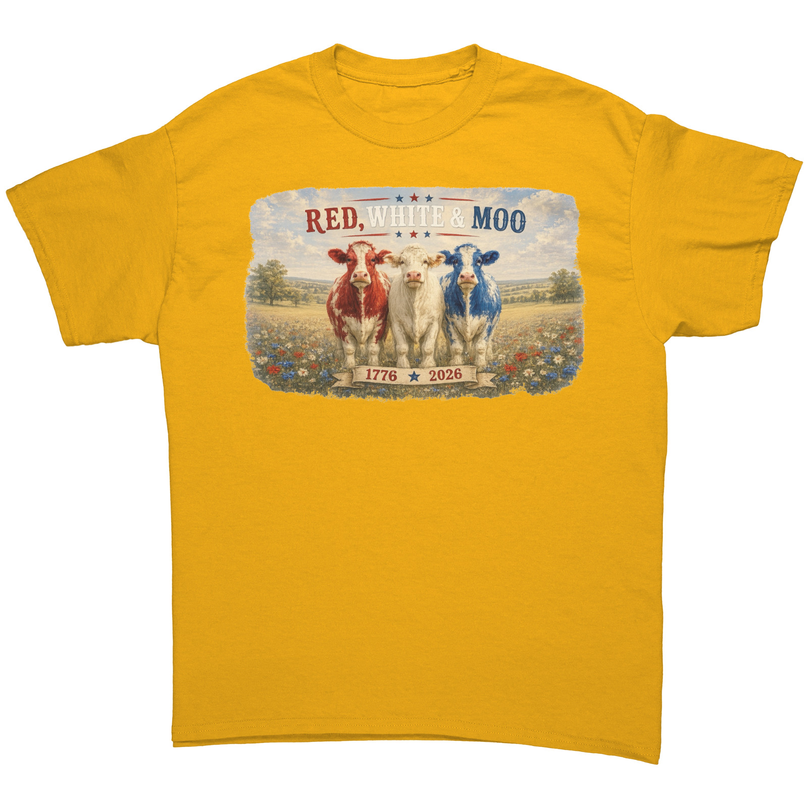 Cute Patriotic Red White & Moo Tshirt July 4th Shirt Funny Sarcastic Cow Tee gallery