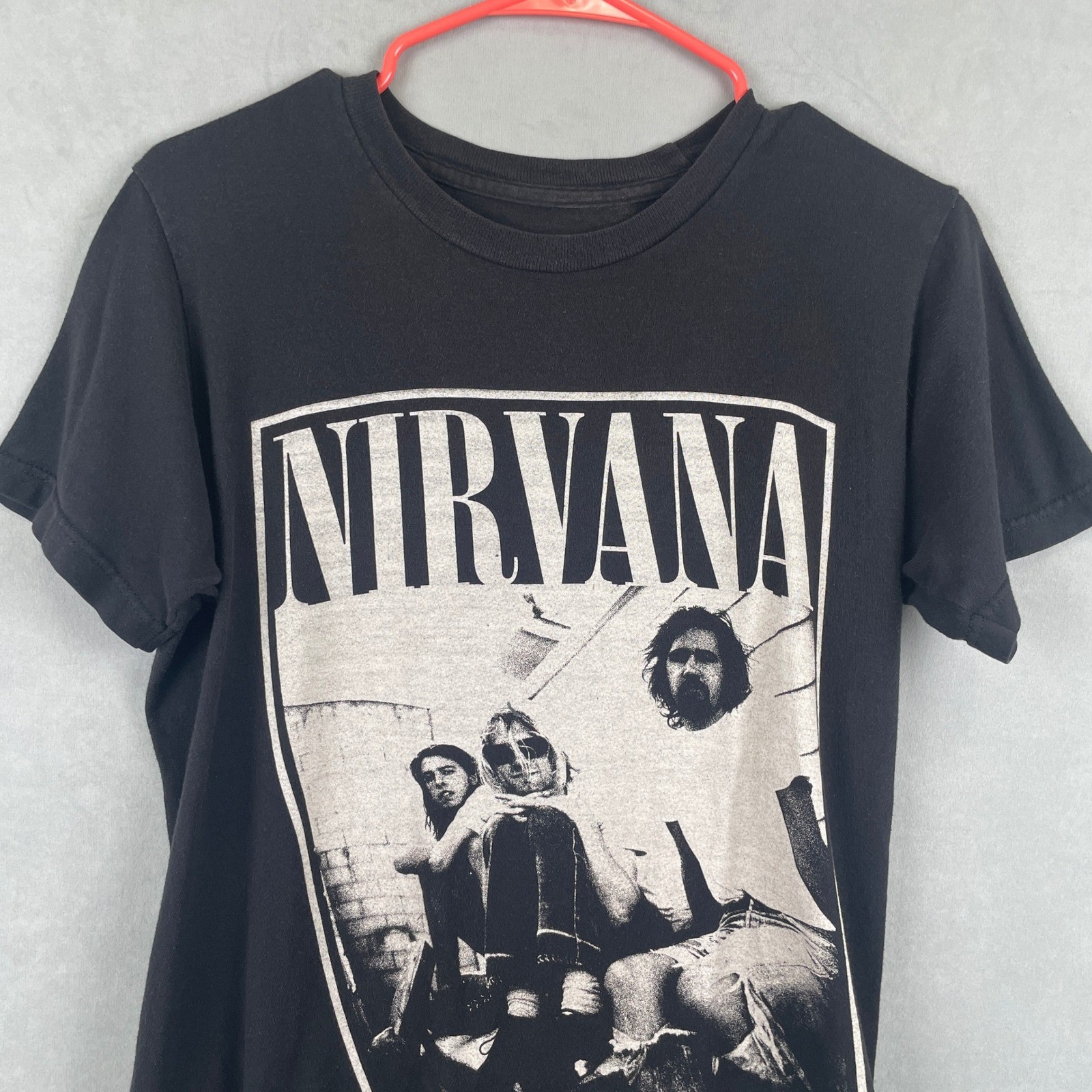 Nirvana Band Graphic T-Shirt Black Short Sleeve 2013 Grunge Rock Tee Mens S/M gallery