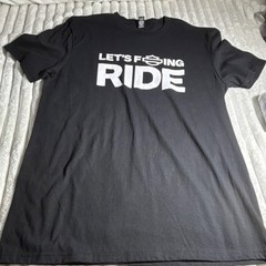 District The Concert Tee Let’s F*ing Ride Graphic Black L Short Sleeve T-Shirt