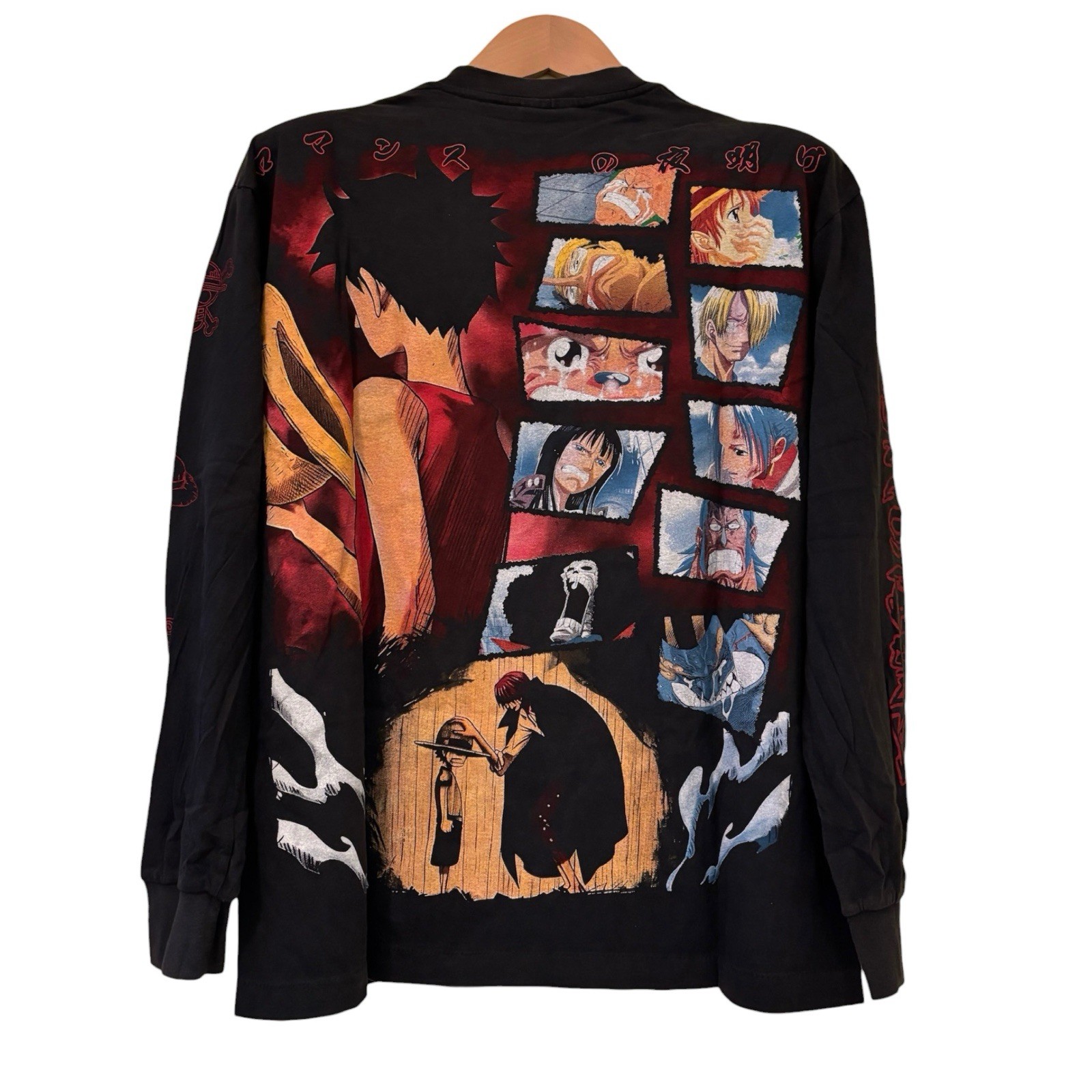 One Piece Anime AOP Manga Monkey D Luffy Long Sleeve T-Shirt Size Large gallery