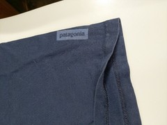 Patagonia Live Simply One String Guitar Logo Grey Tee-Shirt Size M