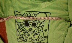 🌈 Vintage Authentic Keith Haring Andy Warhol Pop Art Andy Mouse Shirt Rare!!