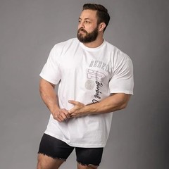 100% Cotton Men’s Printed Oversized T-shirt Crew Neck Short Sleeve Gym Training