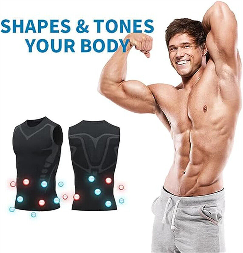 Men Classic Body Shaper Posture Corrector Vest Abdomen Compression Tops T-Shirt gallery