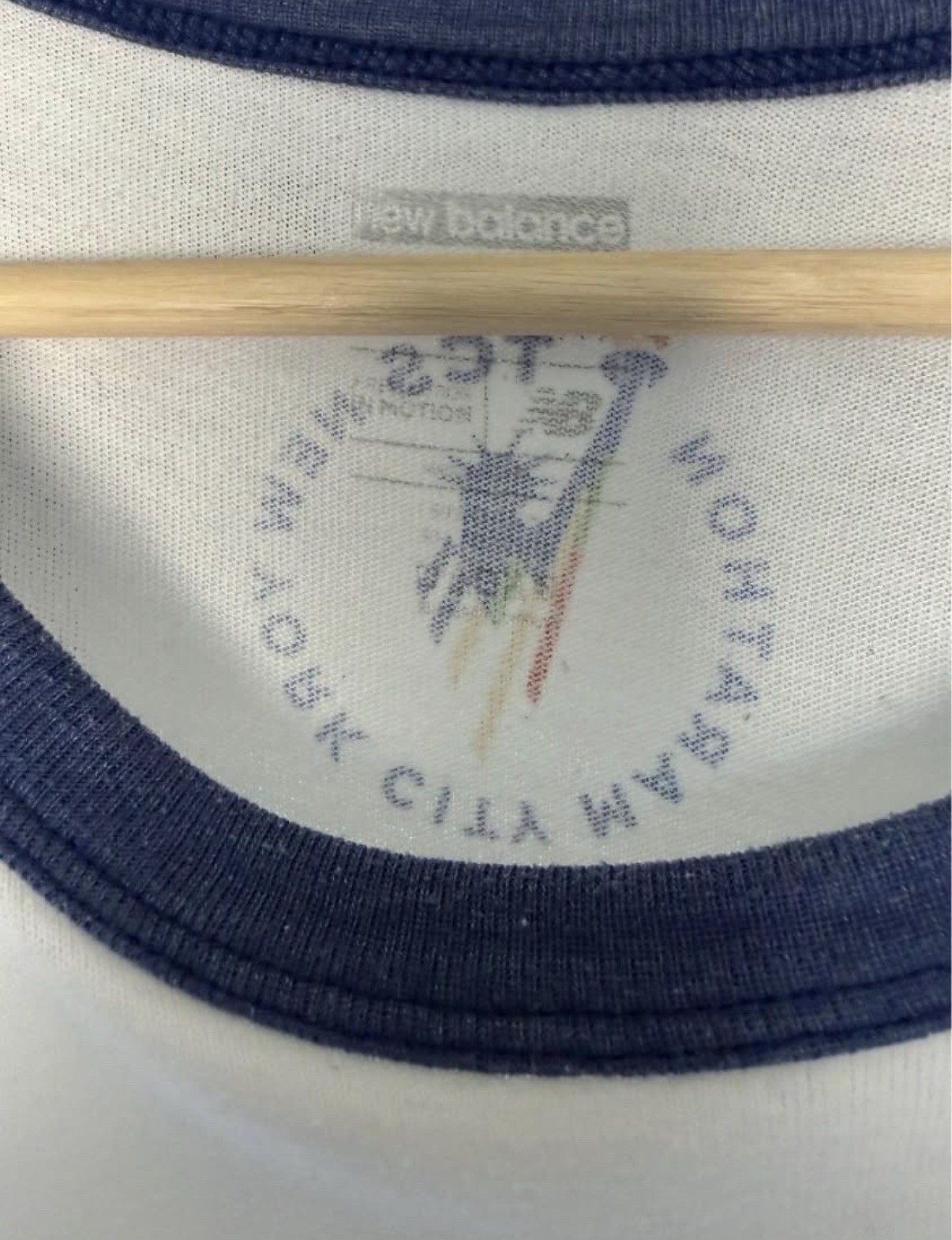 New Balance 2018 New York City Graphic Print Tee White Blue Contrasting Trim gallery
