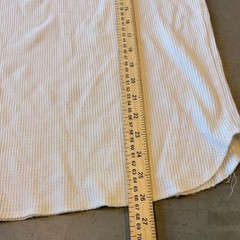 White long sleeve waffle knit