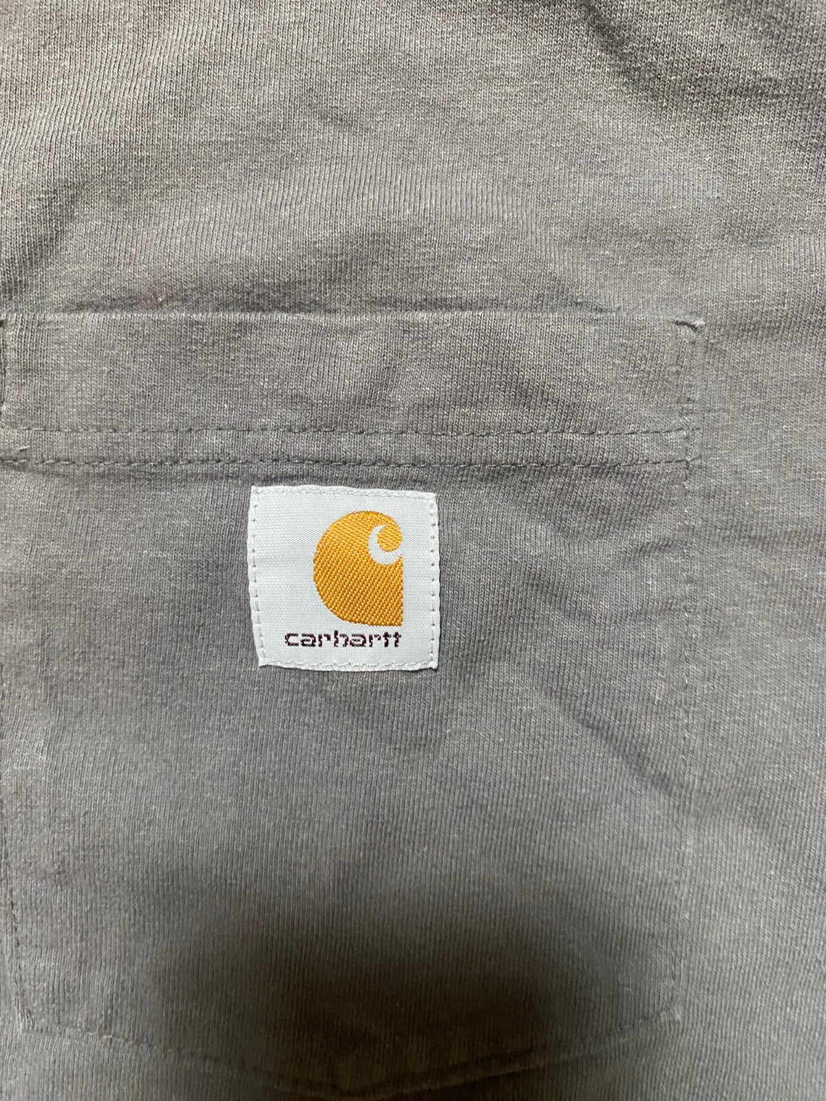 CARHARTT Men's Original Fit Gray Heavy Duty Cotton Pocket T-Shirt Size XL gallery