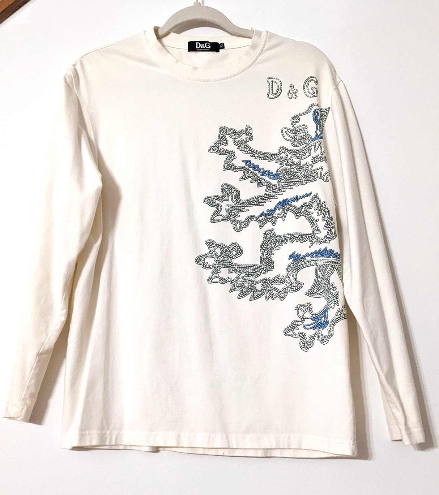 D&G long sleeve Embroidered shirt unisex,size XL gallery