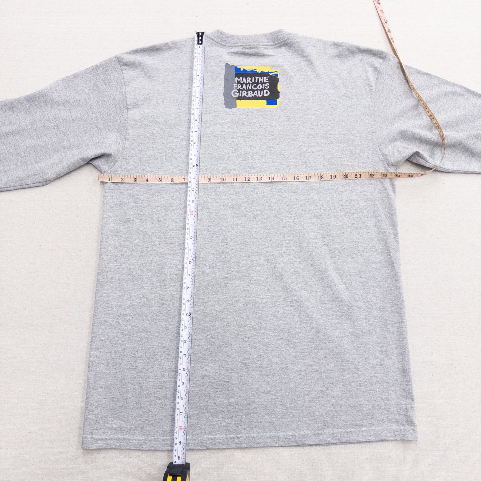 Vintage Marithe Francois Girbaud Gray Graphic Long Sleeve T-Shirt Size L Y2K MFG gallery