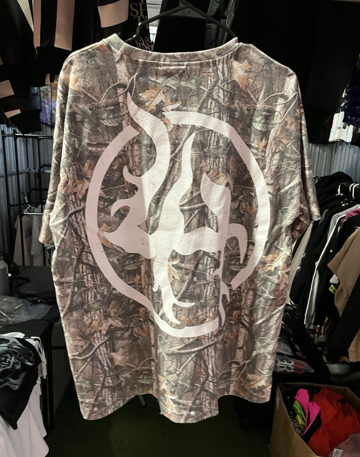 LostHills Men’s Multicolor Camo Graphic Logo Crew Neck Short Sleeve Tee XL