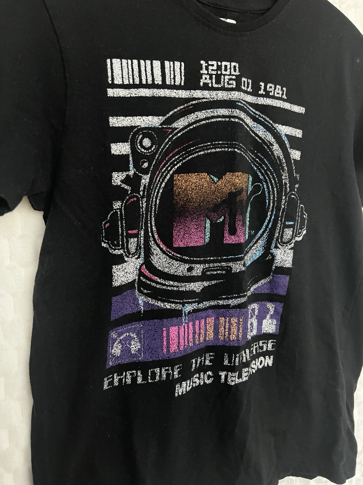 MTV Music Television August 1, 1981 Black T-Shirt Size Medium - 80's Hip Hop gallery