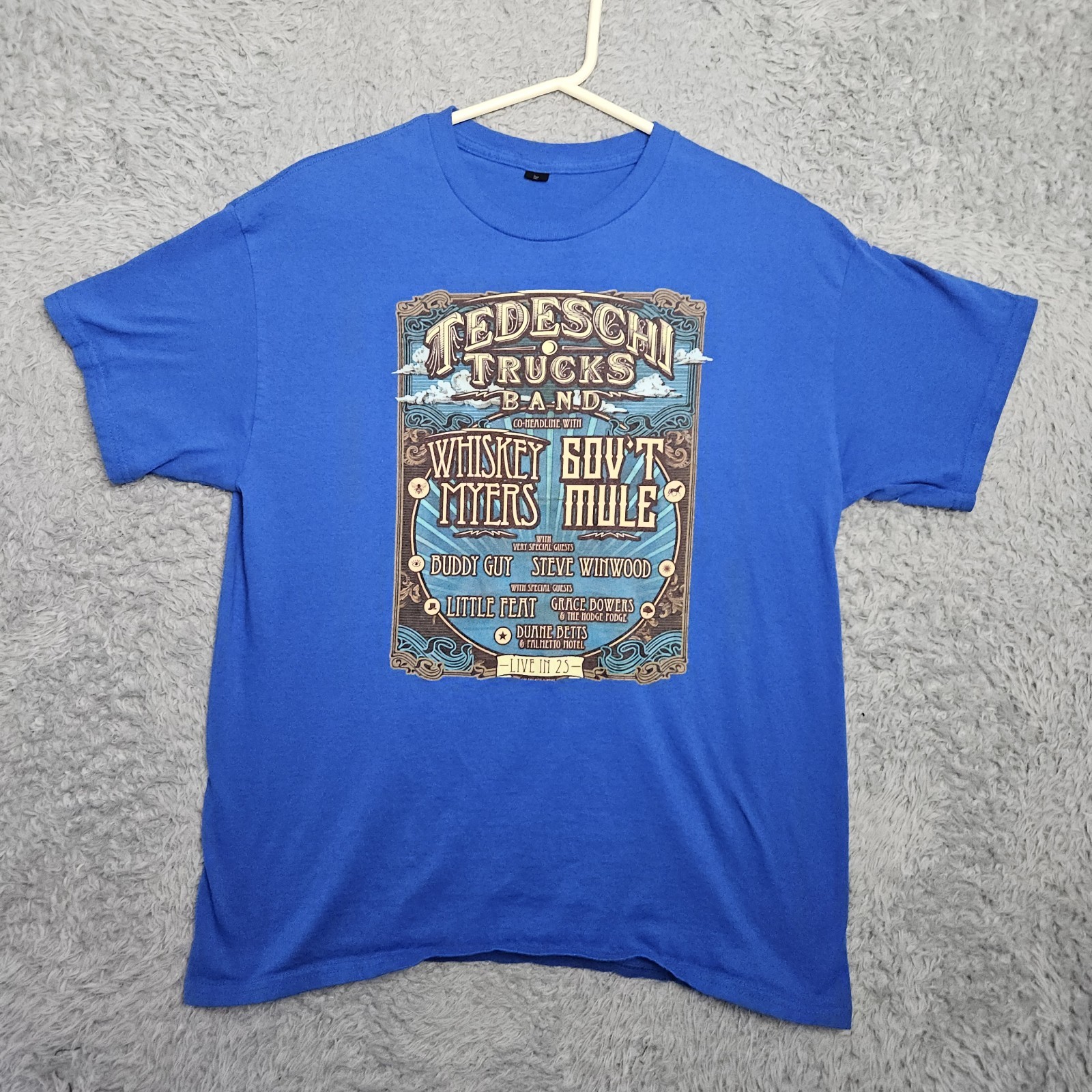 Whiskey Myers Band T Shirt Men Large Gov't Mule Tedeschi Trucks Blue Gildan gallery