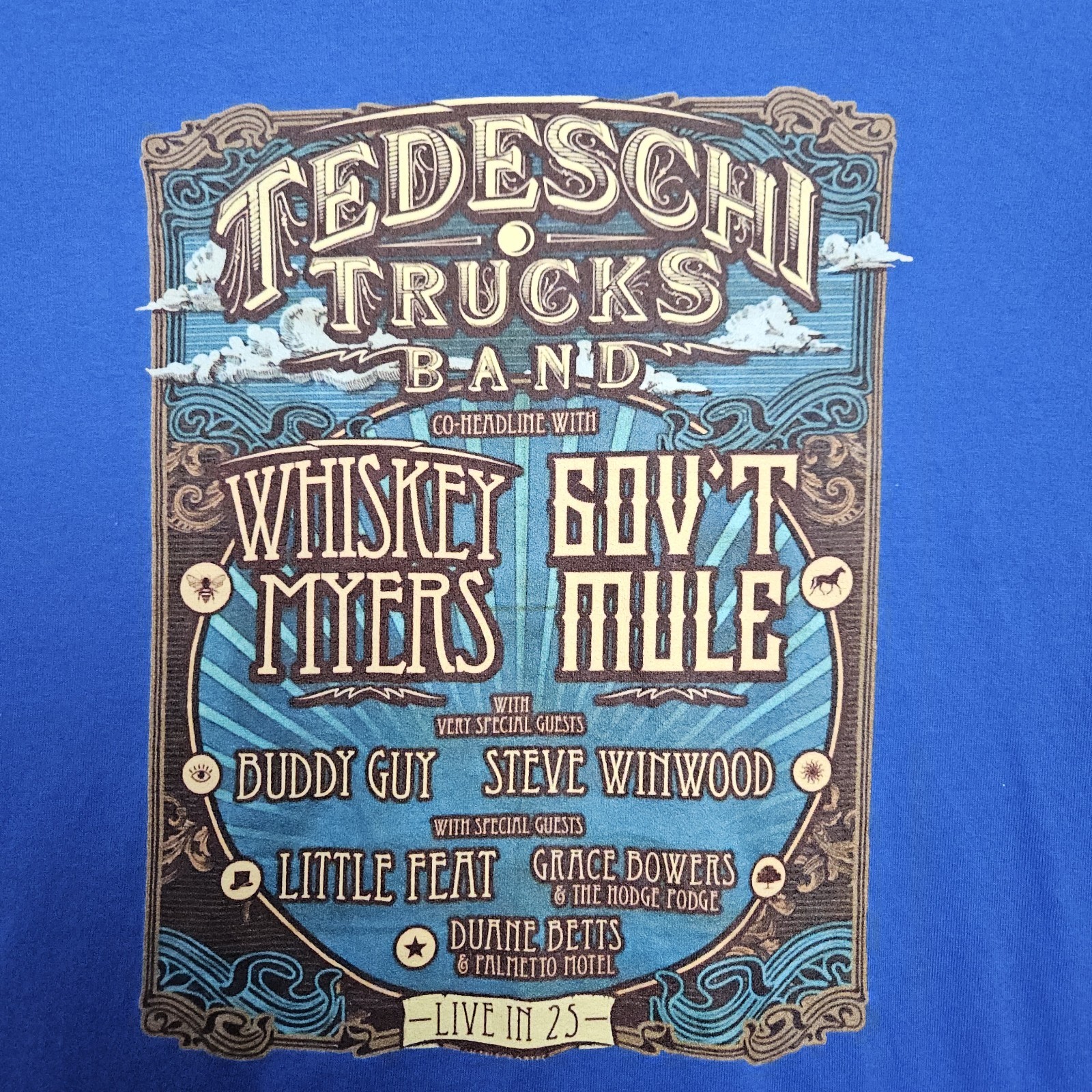 Whiskey Myers Band T Shirt Men Large Gov't Mule Tedeschi Trucks Blue Gildan gallery